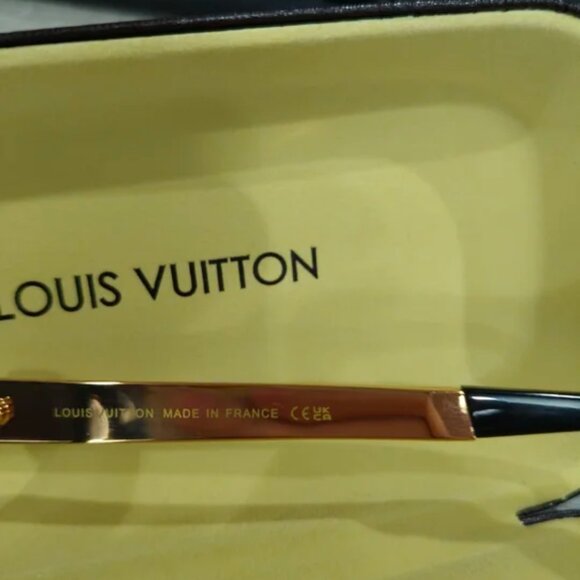 Louis Vuitton Black Round Sunglasses | Gold Detail | Designer Luxury - Picture 6 of 6